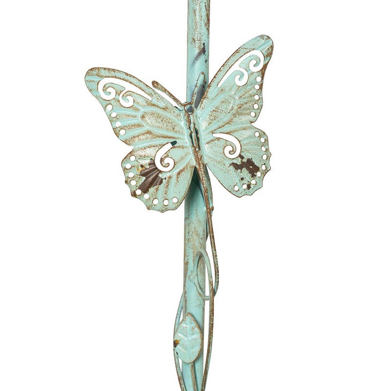 MOCOME Bird Houses for Outside with Pole Metal Birdhouse Stakes Decorative Outdoor, Reclaimed Faucet Accent (Teal, 52") - Image 3